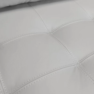 Wynne Genuine Leather Sofa Dove Gray - Armen Living - Image 5