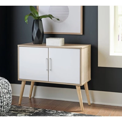 Orinfield Accent Cabinet Natural/White - Signature Design By Ashley