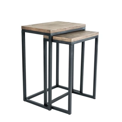 Parker Nesting Table Set Brown - ClickDecor