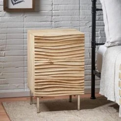 Allaire Modern Side Table Tan - Christopher Knight Home