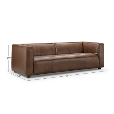 Otto Leather Sofa - Abbyson Living - Image 4