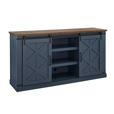58" TV Stand For TVs Up To 65" Navy - Home Essentials - Image 3