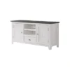 Monterey Solid Wood TV Stand In White With Gray Top - Martin Svensson Home