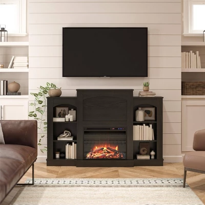 Kindle Cove Fireplace Mantel With Bookshelves - Room & Joy