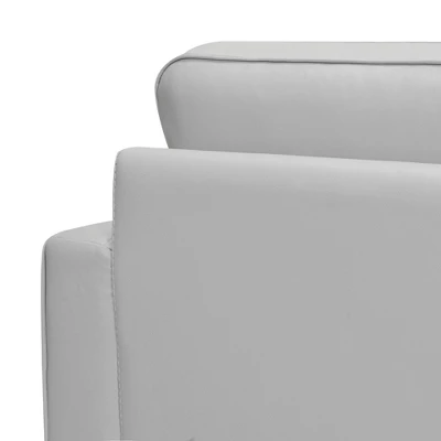 81" Wesley Genuine Leather Power Footrest Tuxedo Arm Sofa - Armen Living - Image 8