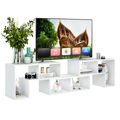 Costway 3 Pcs TV Stand For TV's Up To 65'' Console Entertainment Center Bookcase Shelves - Image 11