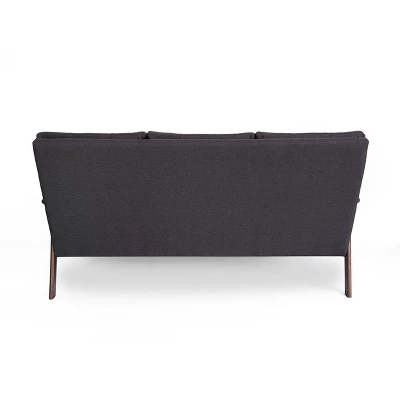 Duluth Mid Century Tufted Sofa Black - Christopher Knight Home - Image 4