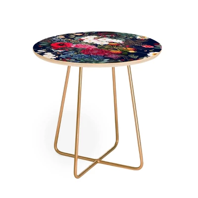 Burcu Korkmazyurek Midnight Garden VI Side Round Table - Deny Designs - Image 5