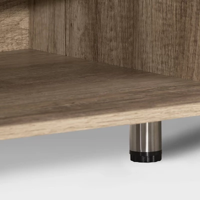 Joliet Duotone TV Stand For TVs Up To 90" Beige/White - CorLiving - Image 5