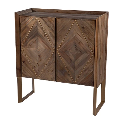 Glacerad Reclaimed Wood Cabinet Brown - Aiden Lane - Image 4