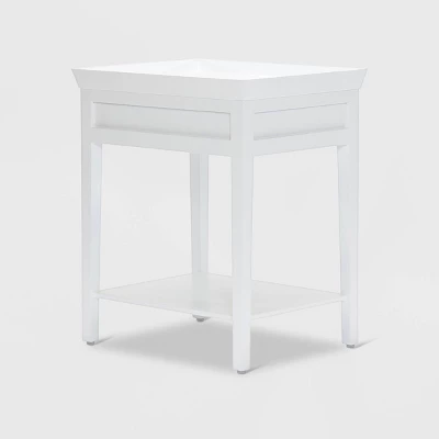 Hampton Side Table With Drawer White - Finch - Image 7