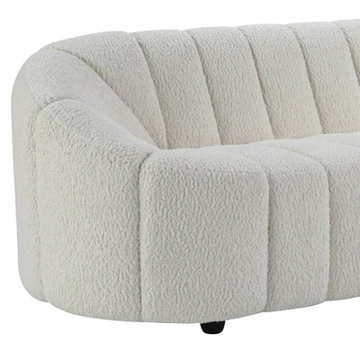 83" Osmash Sofa White Teddy Sherpa - Acme Furniture - Image 6