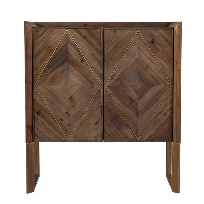 Glacerad Reclaimed Wood Cabinet Brown - Aiden Lane - Image 3