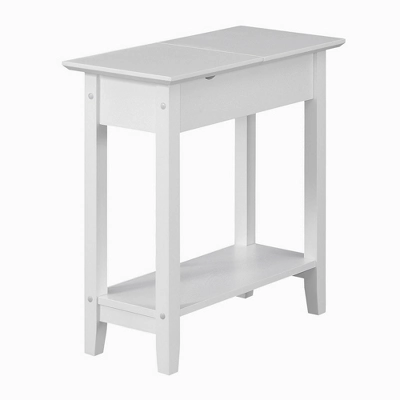 American Heritage Flip Top End Table With Charging Station And Shelf - Breighton Home - Image 10