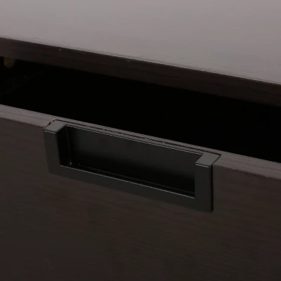 Doerun Mid-Century Modern Storage TV Stand For TVs Up To 48" Dark Gray/Black - Christopher Knight Home - Image 3