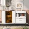 Modern Storage Cabinets With Acrylic Doors And Adjustable Shelves-ModernLuxe