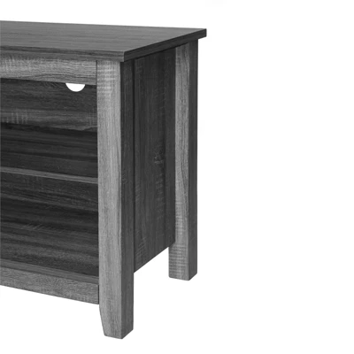 Better Home Products Noah Wooden 70 TV Stand With Open Storage Shelves Charcoal - Image 6