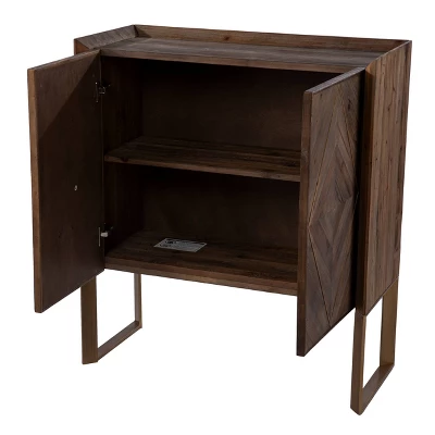 Glacerad Reclaimed Wood Cabinet Brown - Aiden Lane - Image 8