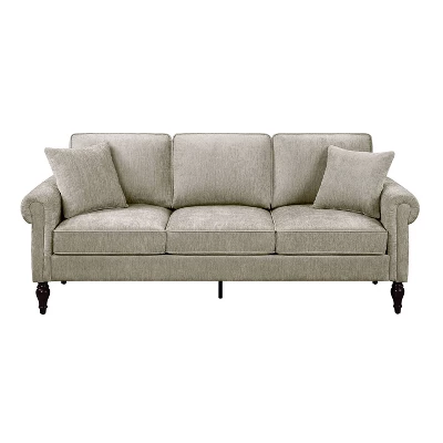 Evok Contemporary Chenille Upholstered Sofa - MiBasics - Image 3