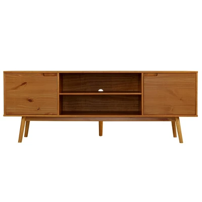 Solid Wood Mid-Century Modern TV Stand For TVs Up To 80" - Saracina Home - Image 16