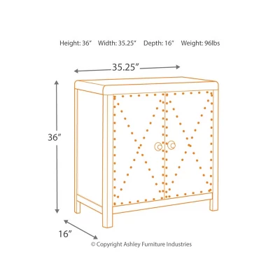 Rock Ridge Medium Accent Cabinet Gunmetal Finish - Signature Design By Ashley - Image 2