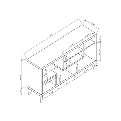Nahmene Wood TV Stand In Distressed Gray And Taupe - Furniture Of America - Image 4