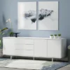 Glenwillow Home Atlas 78" X 28" Highboy Modern TV Stand Cabinet And Sideboard