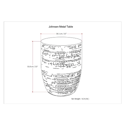 Jean Large Metal Accent Table - WyndenHall - Image 6