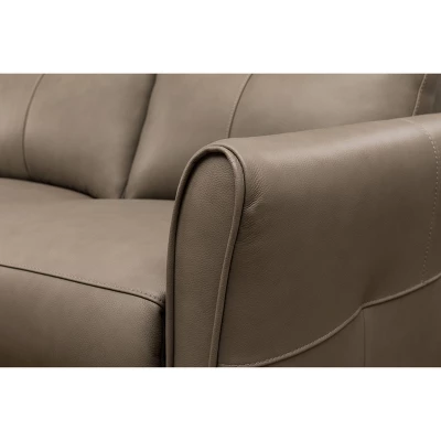 Marley Leather Power Recliner Sofa Loveseat With Power Headrests Beige - Abbyson Living - Image 10