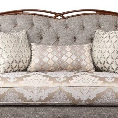 88" Miyeon Sofa Fabric/Cherry - Acme Furniture - Image 4