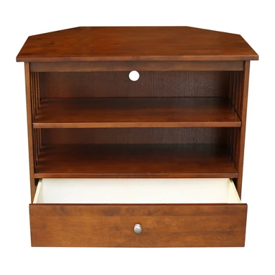 Mission Corner TV Stand For TVs Up To 38" Brown - International Concepts - Image 5