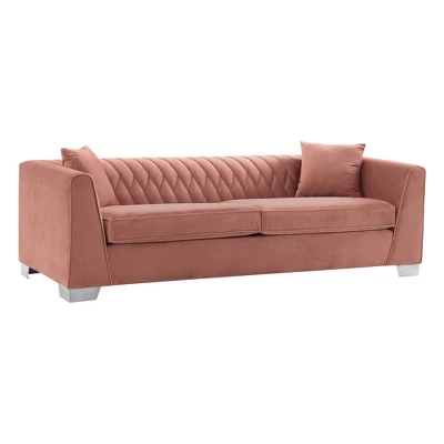 Cambridge Contemporary Sofa Steel/Blush - Armen Living - Image 2