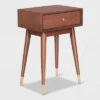 Sutton Mid-Century Modern Side Table Walnut Brown - Adore Decor