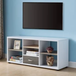 Tom TV Stand For TVs Up To 47" White - MiBasics