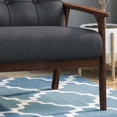 Duluth Mid Century Tufted Sofa Black - Christopher Knight Home - Image 2