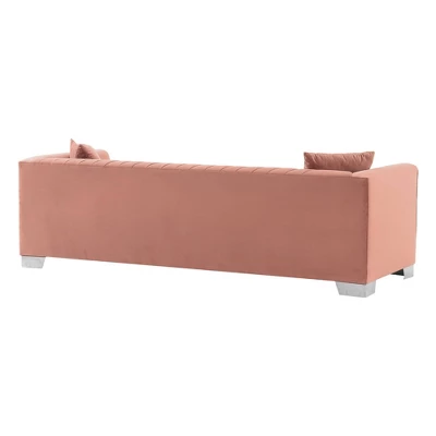 Cambridge Contemporary Sofa Steel/Blush - Armen Living - Image 3
