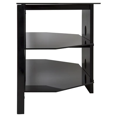Glass Shelves TV Stand For TVs Up To 55" - Black - Image 4