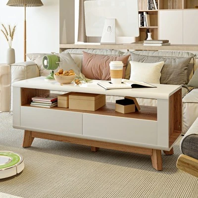 Costway 47'' TV Stand Media Entertainment Center Console W/ 2 Drawers Open Shelve - Image 2