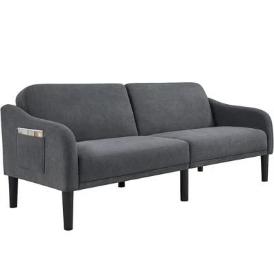 Yaheetech Upholstered Convertible Sofa Bed Futon With Adjustable Split Back - Image 8