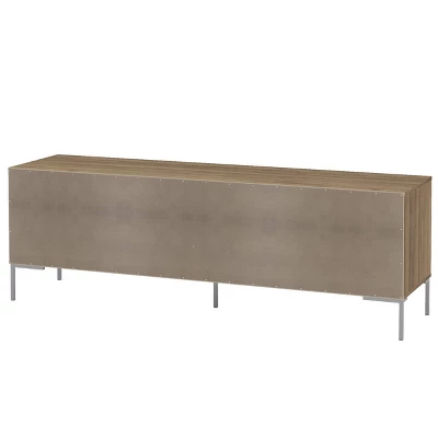 Denver TV Stand For TVs Up To 78" Walnut/White - Polifrniture - Image 4