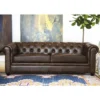 Keswick Tufted Leather Sofa Brown - Abbyson Living