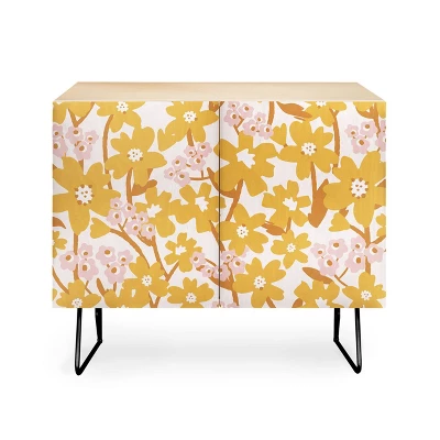 ThirtyOne Illustrations Wildflowers In Turmeric Credenza - Deny Designs - Image 3
