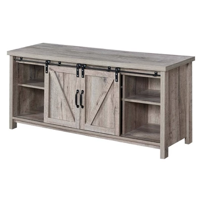 Blake Barn Door TV Stand For TVs Up To 55" With Shelves And Sliding Cabinets - Breighton Home - Image 5
