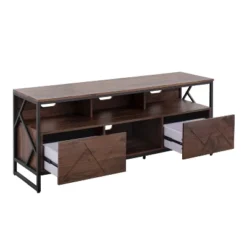 Folia TV Stand For TVs Up To 60" Walnut/Black - Lumisource