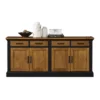 Toulouse Storage Credenza Honey/Black - Martin Furniture