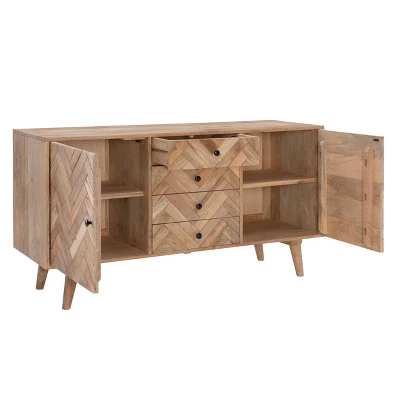 Lachlan 2 Drawer 2 Door Console Natural - Powell Company - Image 2