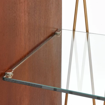 Dennes Mid-Century Modern Wire Accent Storage Cabinet Walnut - Buylateral - Image 3