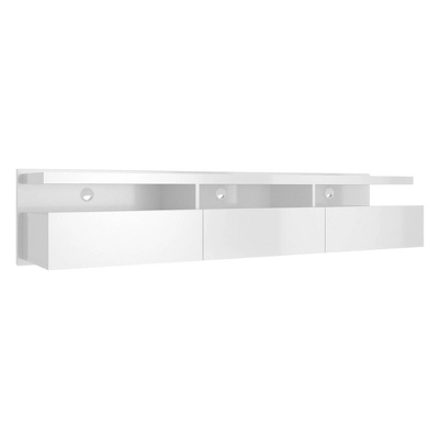 Cabrini Half Floating TV Stand For TVs Up To 65" White Gloss - Manhattan Comfort - Image 3