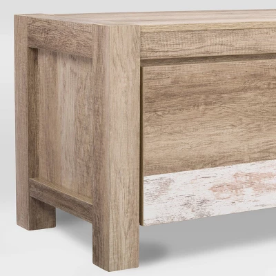 Joliet Duotone TV Stand For TVs Up To 90" Beige/White - CorLiving - Image 6