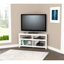 Corner TV Stand For TVs Up To 60" Dark Brown - Inval